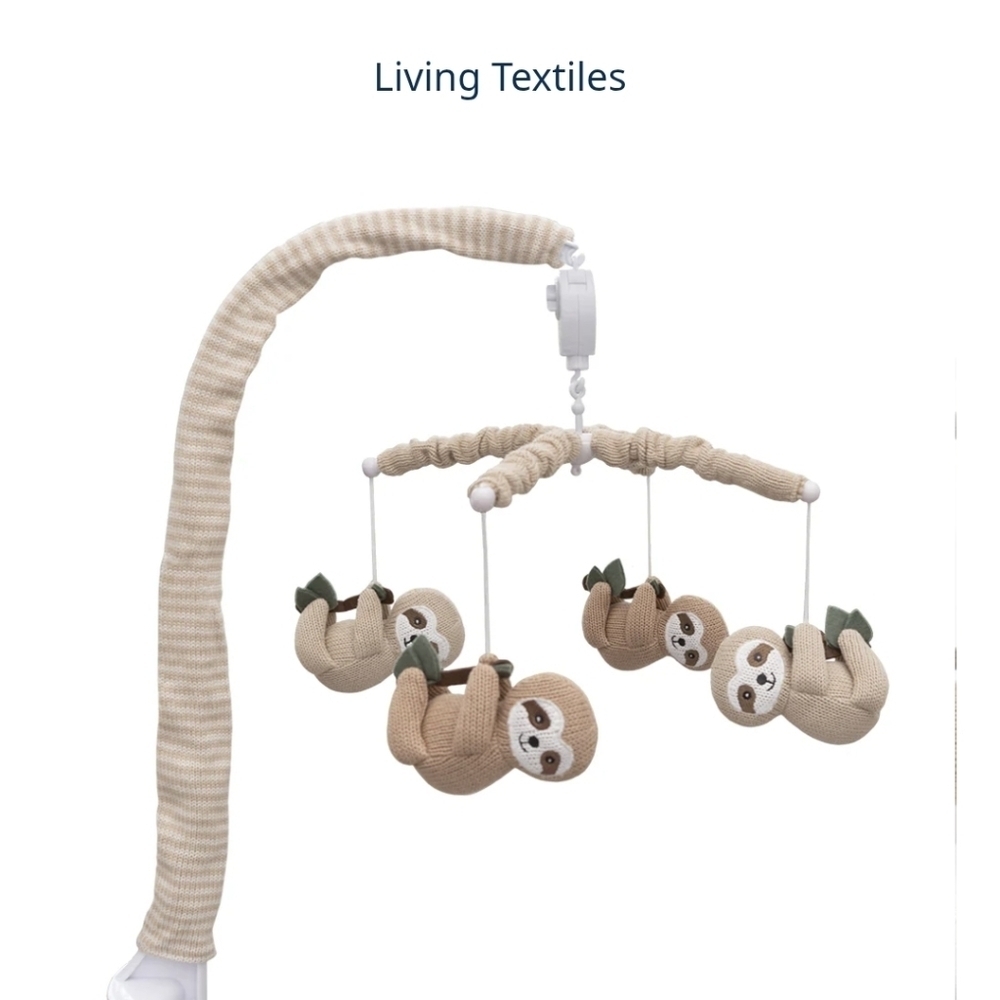 Living Textiles Sloth Baby Mobile new